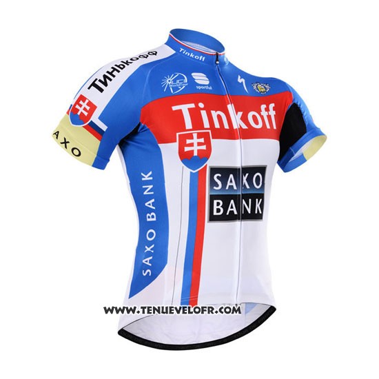 2015 Maillot Ciclismo Tinkoff Saxo Bank Champion Slovaquie Manches Courtes et Cuissard